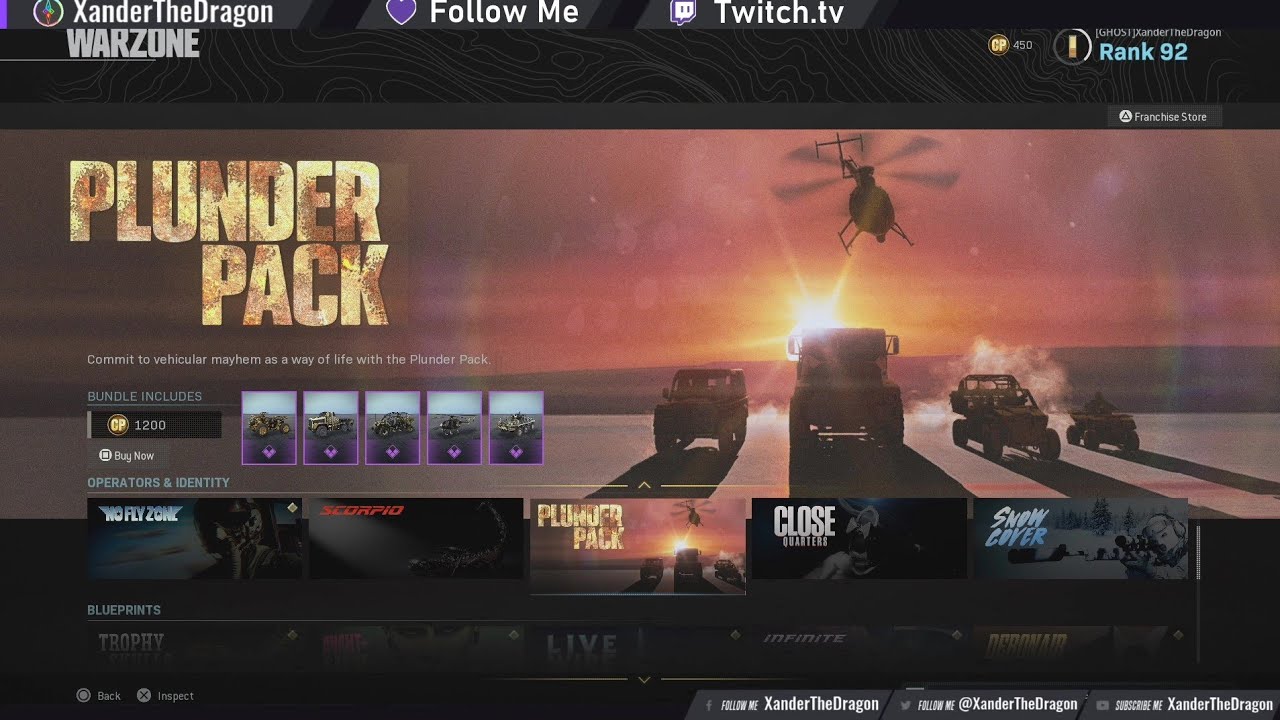 PLUNDER PACK SHOWCASE - MODERN WARFARE STORE (WARZONE)