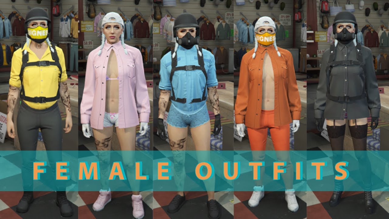 GTA Online 5 Female Outfits without Glitches New Summer Update (XBOX