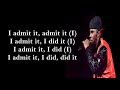 R Kelly I Admit Lyrics