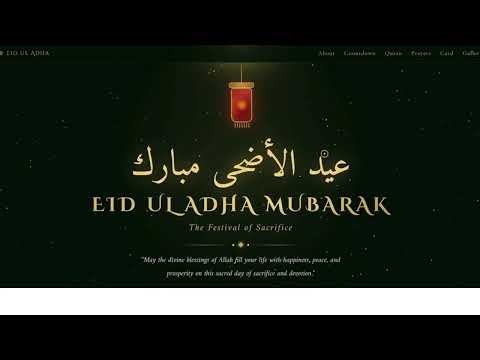 Eid ul Adha Mubarak Website Design 🌙 | Modern Islamic UI/UX by Software Engineer @ Logic Layer