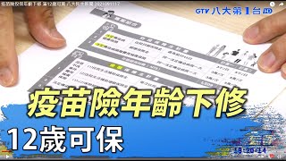 疫苗險投保年齡下修 滿12歲可買 八大民生新聞 2021091117