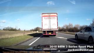 Bad Driving - Mercedes Overtakes Around Islands & Speed Camera (2)
