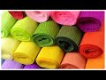 МНОГО поделок ИЗ ГОФРИРОВАННОЙ БУМАГИ своими руками.  7 crepe paper ideas