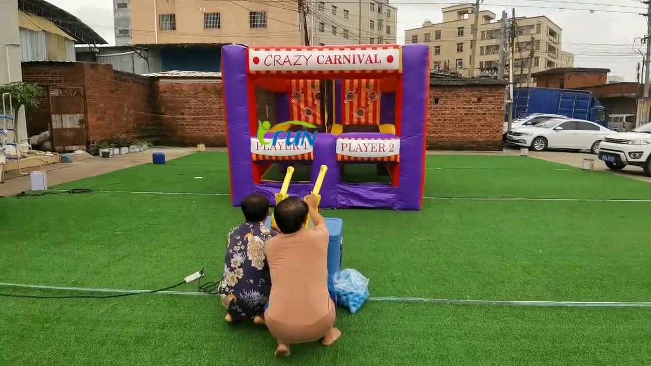Inflatable Cannonball Air Blaster / Alien Invasion Cannon Ball Inflatable Carnival Shooting Game
