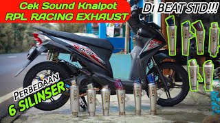 CEK SOUND 6 TIPE KNALPOT RPL RACING EXHAUST PADA MOTOR BEAT! HARGA KANTONG PELAJAR!!