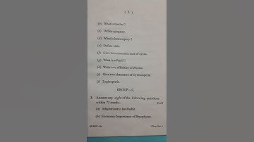 B.S.C 2nd semester/Archegoniate(core-4)/Brahmapur University/2022 question paper