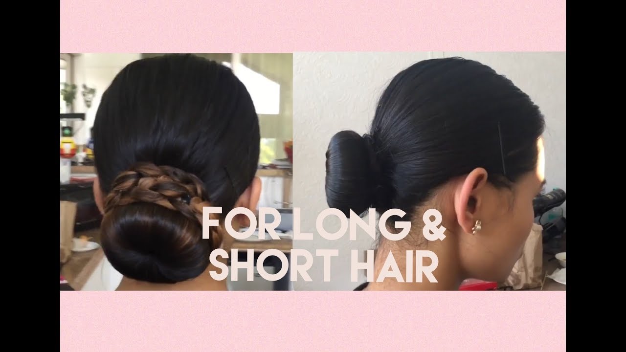 how to: rotc/military bun (for long & short hair)