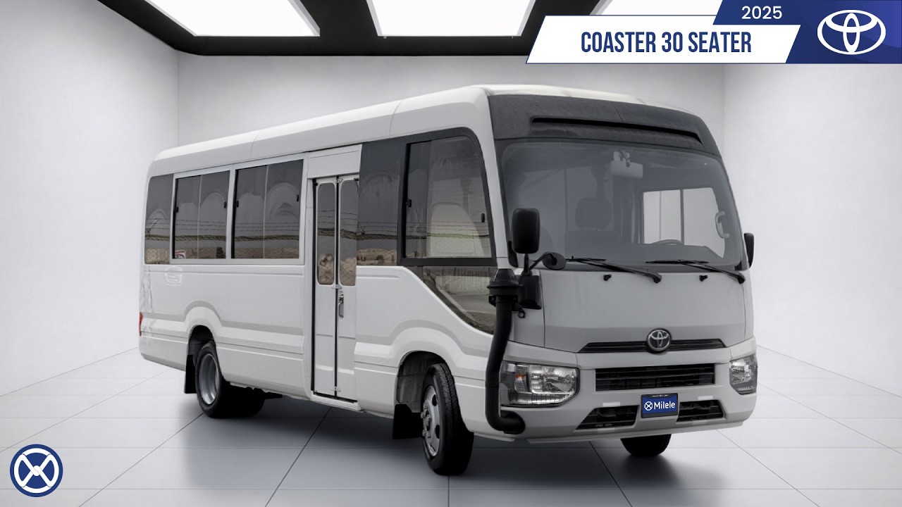 (LHD) TOYOTA COASTER REAR ENTERTAINMENT 4.2D MT RWD 30 SEATER – WHITE video