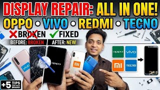 DISPLAY REPAIR: ALL IN ONE!OPPO O VVO O REDMI O TECNOXBRIKEN Y FIXEDBEFORE: BROKENAFTER: NEW guys
