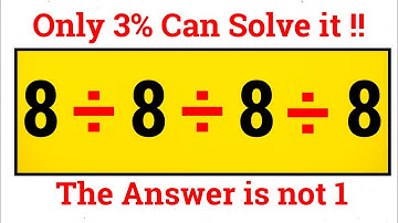 Most people Get This Simple math Question Wrong !! | What the answer? 