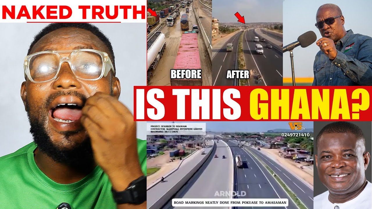 😳Mahama deserves a statue! Ghana roads steadily improving🔥No more Unnecessary Traffic. ABAN PAPA ABA