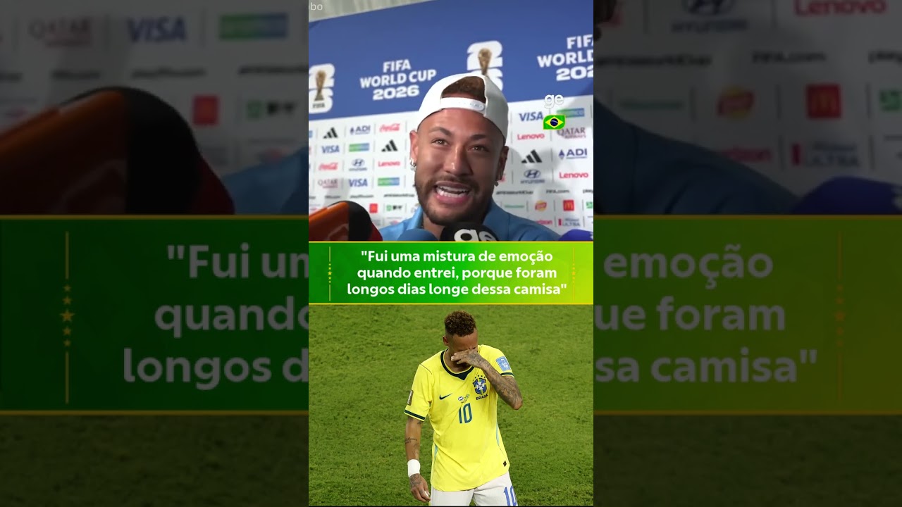 NEYMAR FALA DA EMOÇÃO DE VOLTAR A JOGAR PELA SELEÇÃO | #shorts | Copa do Mundo 2026 | ge.globo
