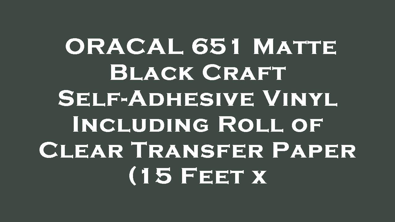 651 Black/White/Clear Permanent Vinyl Sheets 