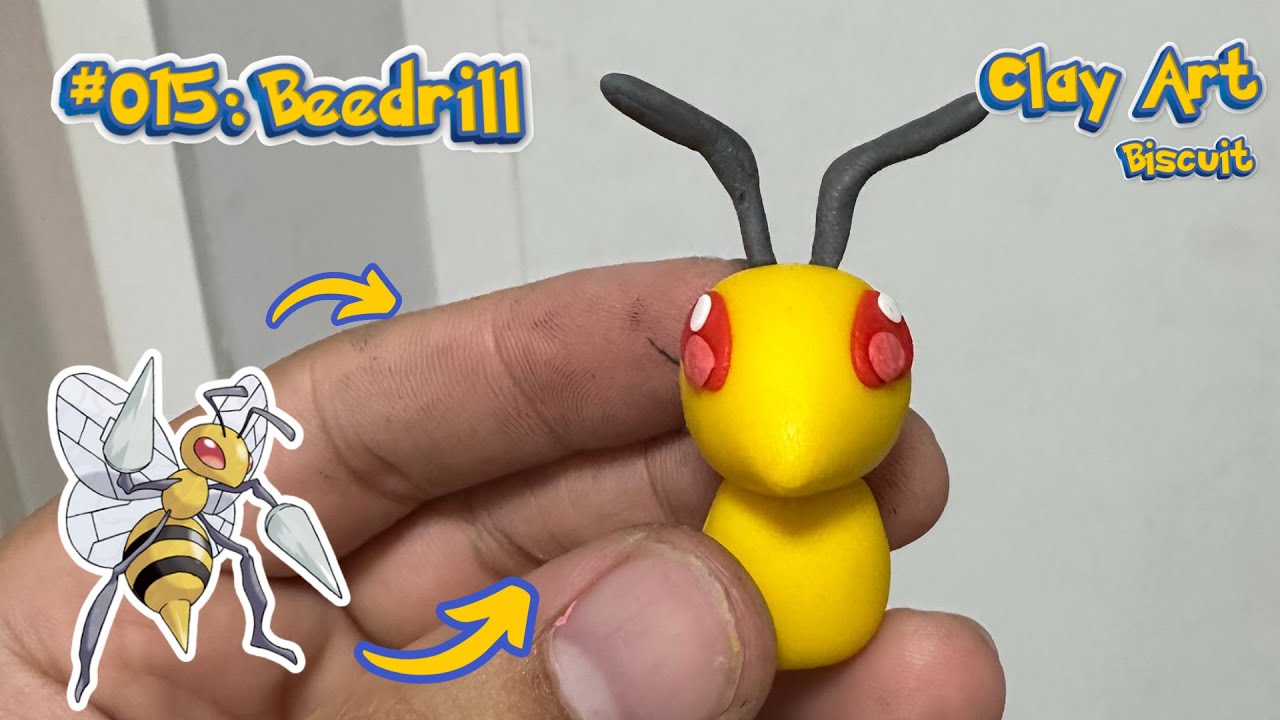 Fazendo o Pokemon BEEDRILL em Clay Art, biscuit