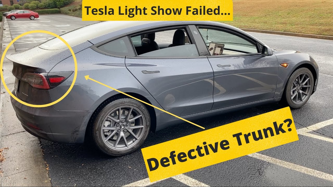 2021 Tesla Model 3 | Light Show Failed | Defective Trunk?