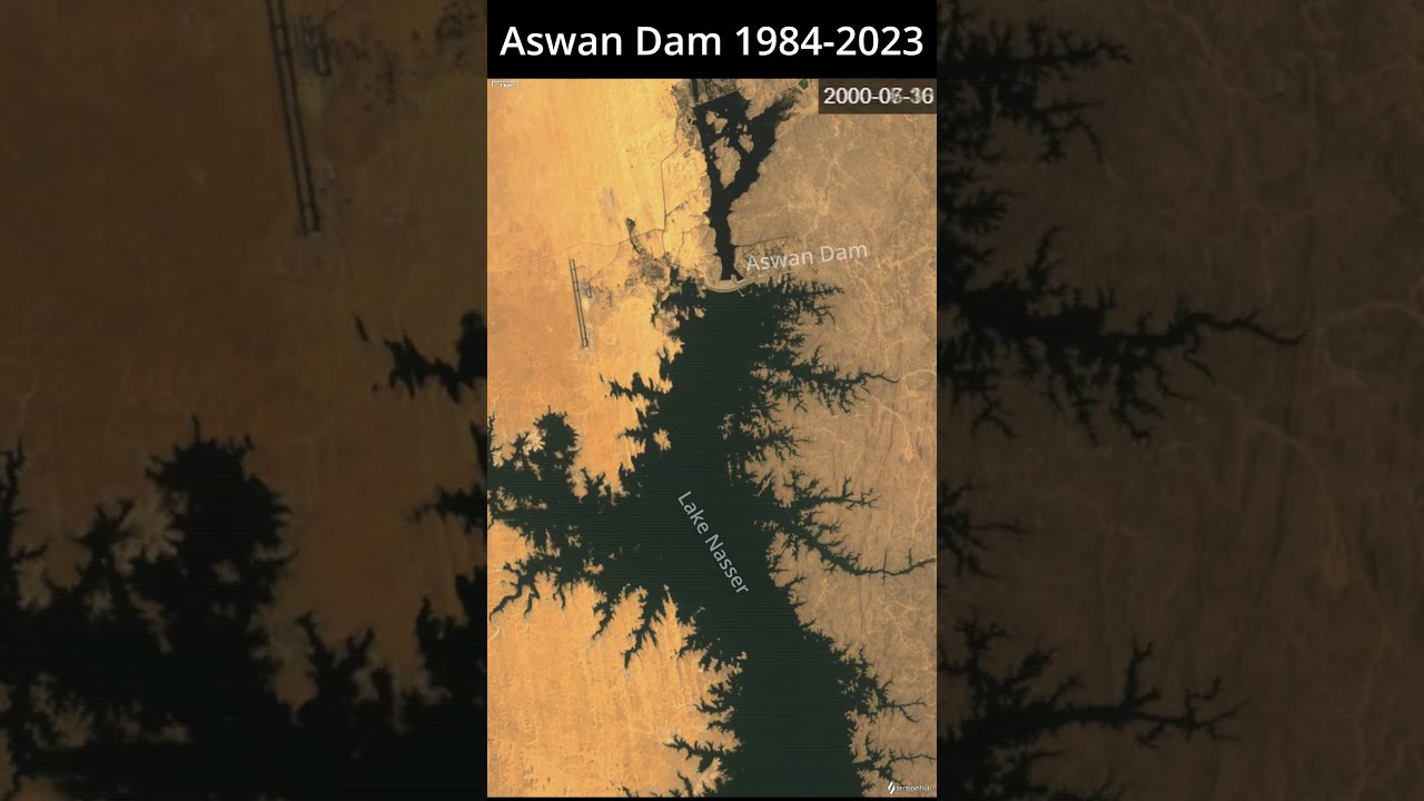Aswan Dam 40 Year Time Lapse