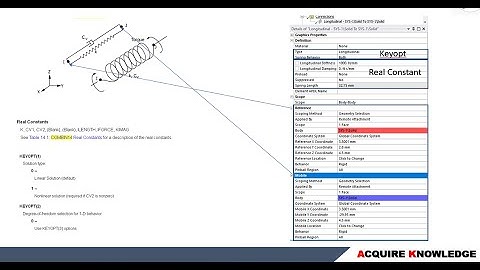 Part 2- Decipher the spring modelling in ANSYS Mechanical