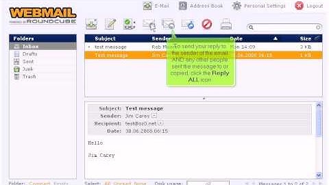 How to reply to or forward messages in RoundCube.avi