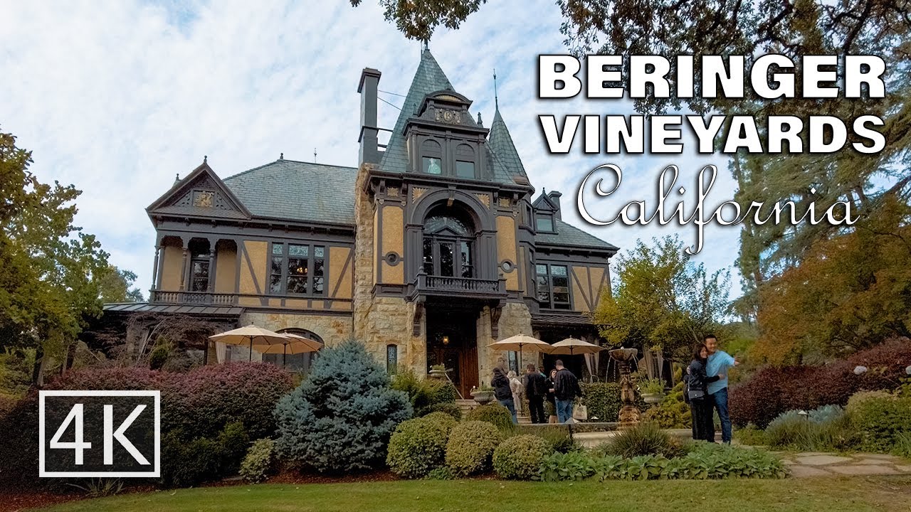 [4K] Beringer Vineyards Napa Valley California Tour YouTube