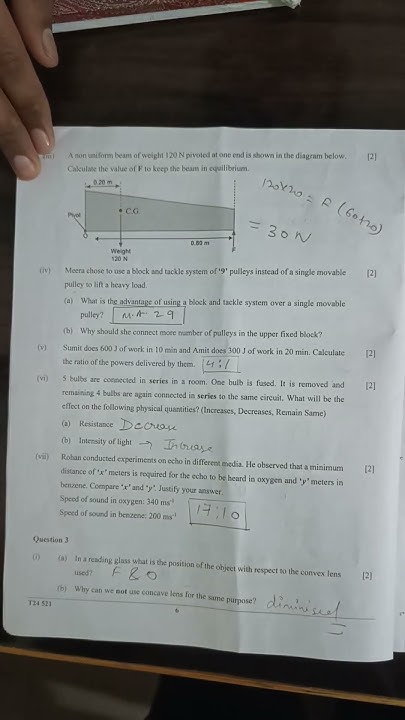 ICSE ...class 10 Physics 2024 Examination Solved Question Paper | RK ...