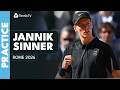 Live Practice: Jannik Sinner Prepares For His R16 Match