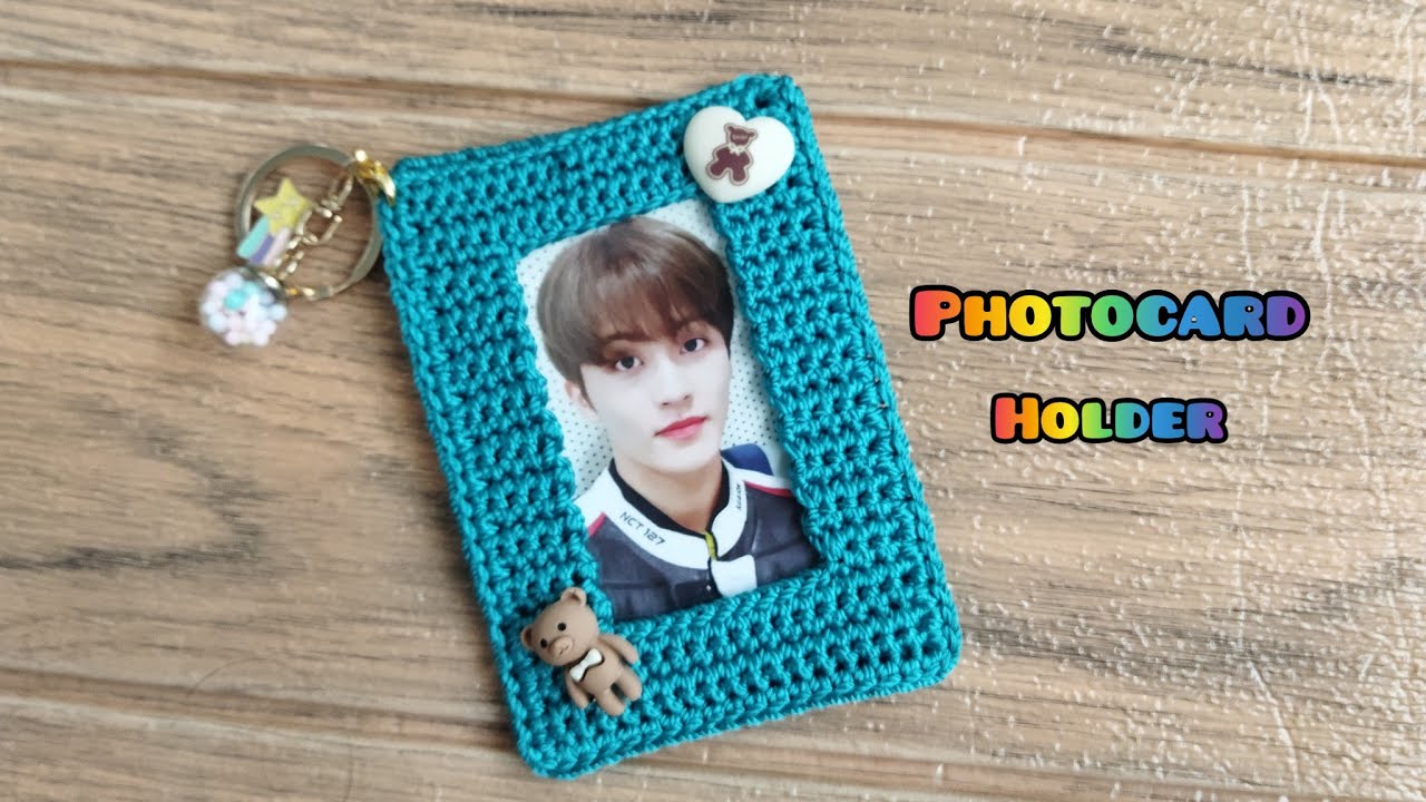 Tutorial Crochet Photocard Holder | tempat foto rajut | gantungan kunci rajut | keychain crochet