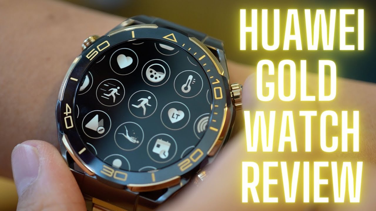 HUAWEI Watch Ultimate Design 18K Gold Bezel and Gold Crown 100m Diving By  FedEx