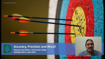Accuracy, Precision and Recall (Accelerated Computational Linguistics 2020.W05.05)