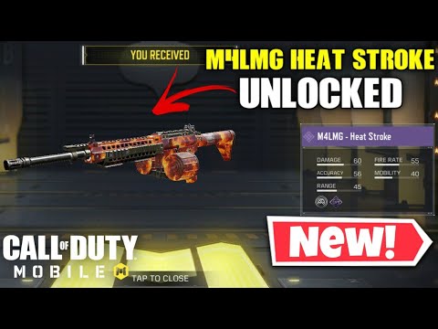 *NEW* M4LMG HEAT STROKE SKIN UNLOCKED + GAMEPLAY | CALL OF DUTY MOBILE