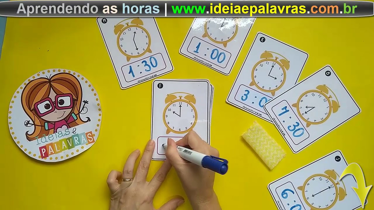 Aprendendo as Horas Jogo Educativo Para Crianças de Madeira MDF Zanline