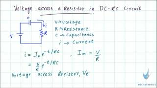 Voltage across a resistor in DC RC circuit