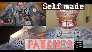 DIY | INSTAGRAM BADDIE JEANS JACKET | self made patches