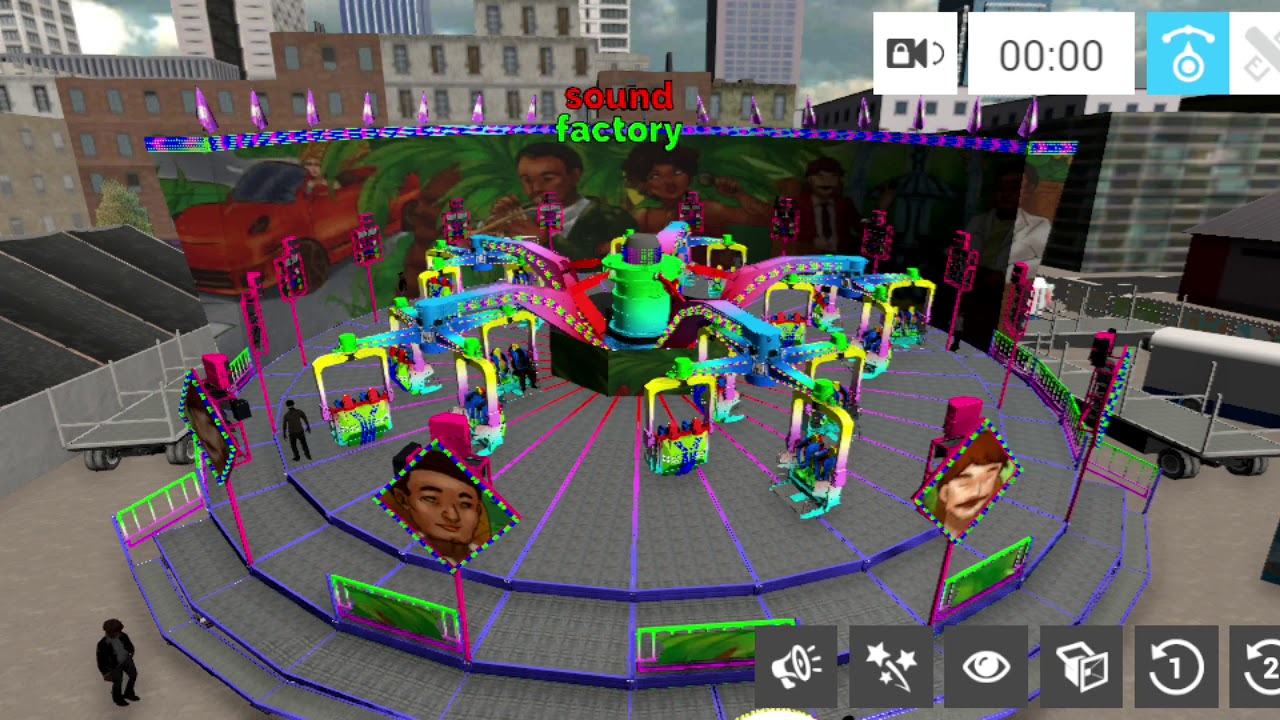 Sound factory ride at night only on #FunfairRideSimulator4 - YouTube