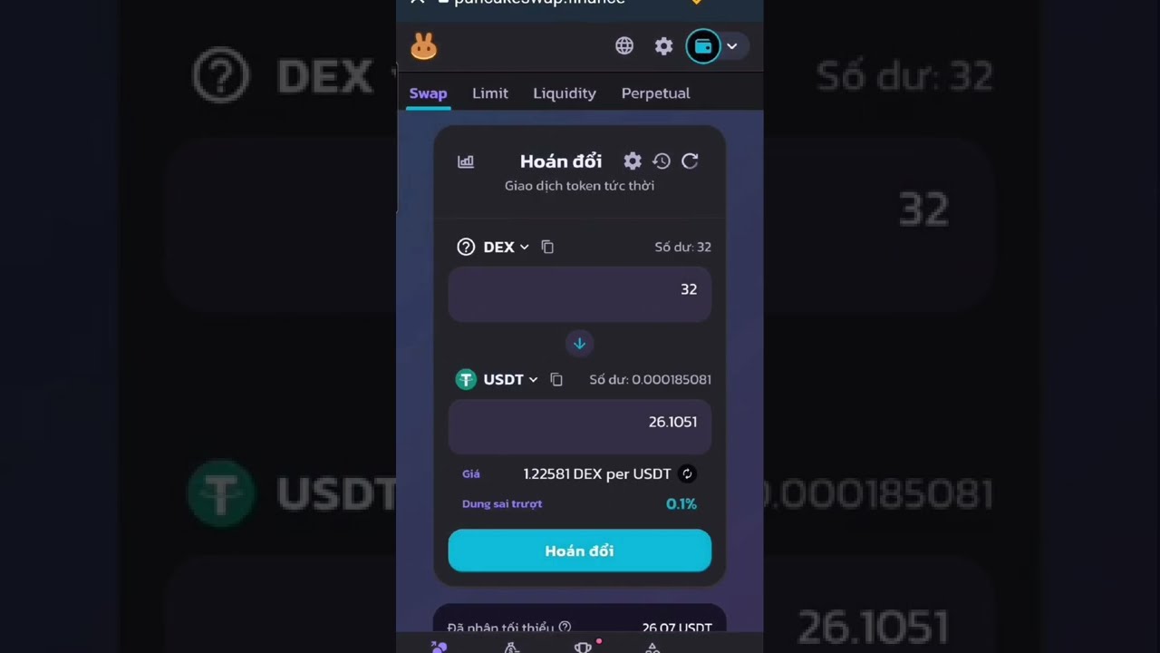Swap Token DEX To USDT - WeDex Decentralized Exchange
