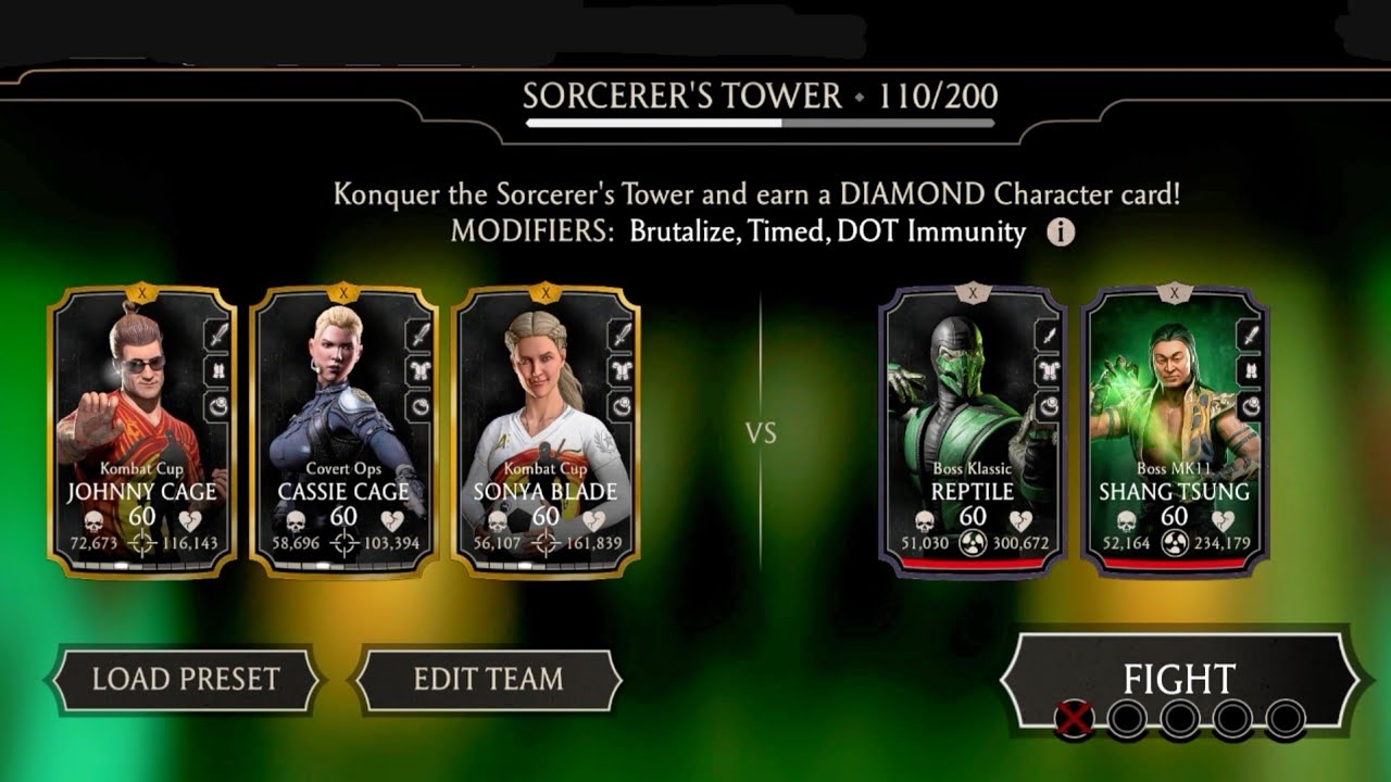 Sorcerer's Tower Battle 110 gameplay + Rare Equipment Reward | MK mobile gameplay