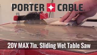 Porter Cable Cordless 7in. Sliding Wet Table Saw
