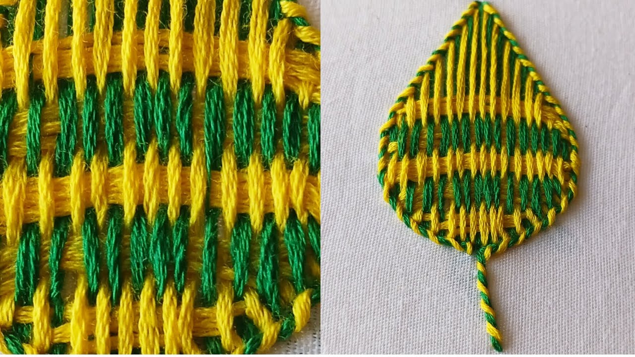 Amazing Leaf Hand Embroidery Design/How to do thread magic/ Thread ...