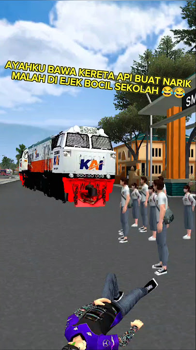 My dad was teased by a kid for pulling a train 😂😂weird‼️#bussid #bussimulatorindonesia
