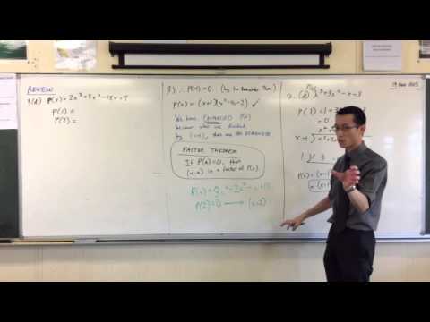Remainder & Factor Theorems (4 of 4: Finding out what the Factor Theorem shows us)