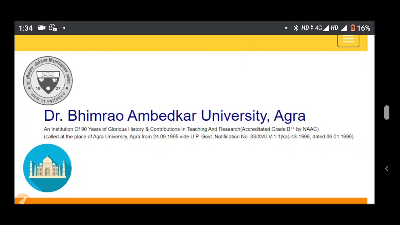 Dbrau Examination Form 2021 Latest || Dr Bhim Rao Ambedkar University Agra