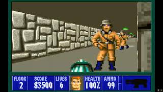 Wolfenstein 3D #100+# walkthrough #E6F2#