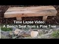 Time Lapse Video - Making a Bench Seat from a Pine Tree Time Lapse Video - Making a Bench Seat from a Pine Tree