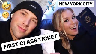 FLYING FIRST CLASS TO NEW YORK | VLOGMAS DAY 11