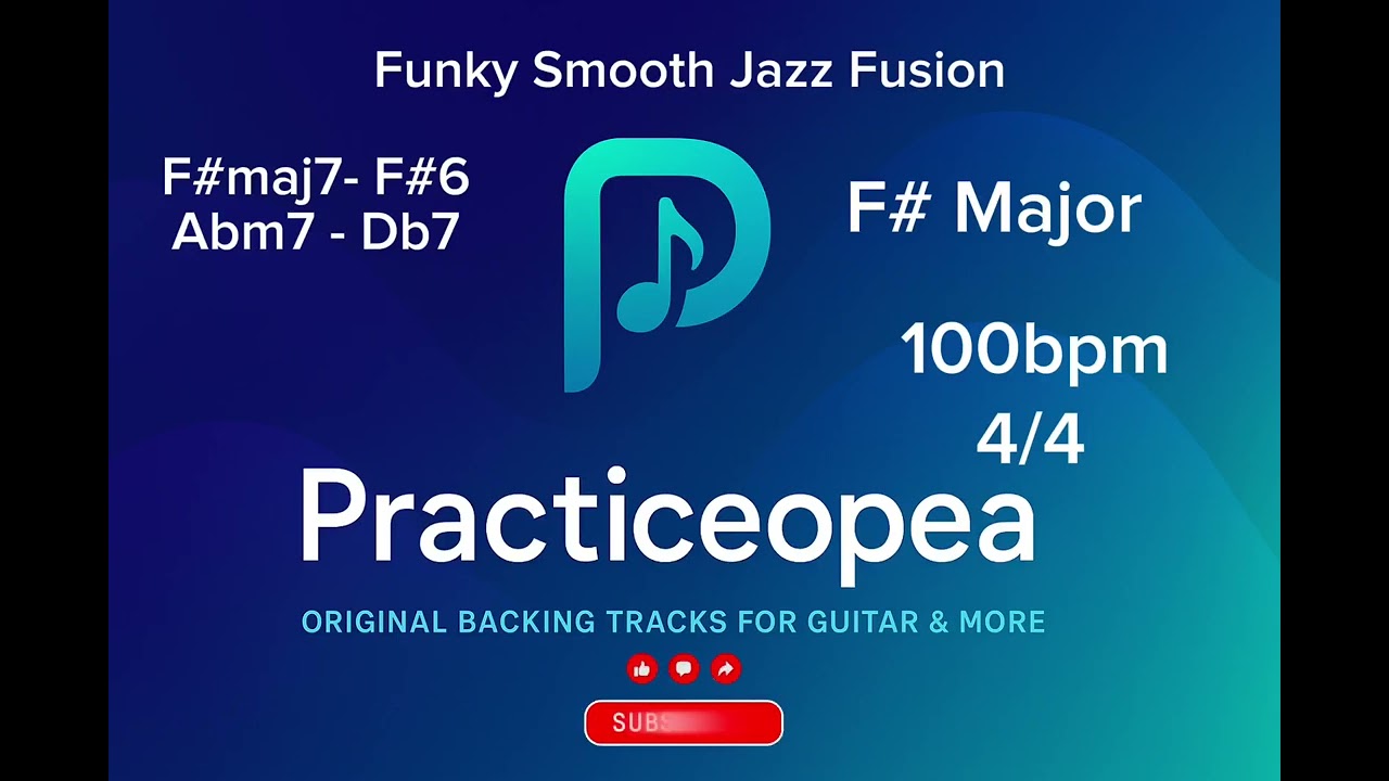 Funky Smooth Jazz Fusion Backing Track – F♯ Major | 100 BPM