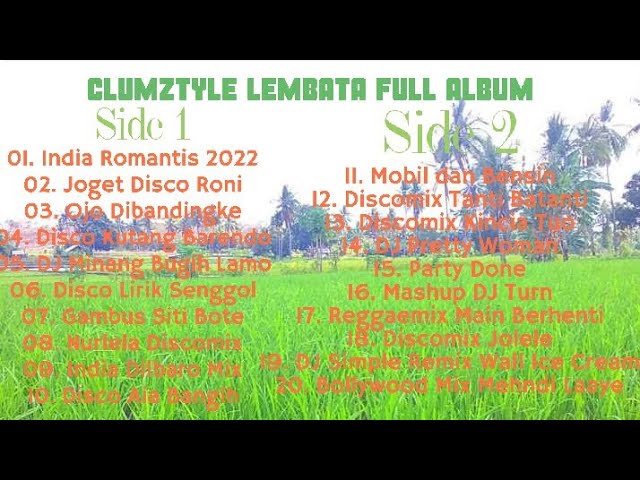 CLUMZTYLE LEMBATA - NONSTOP DISCO REMIX FULL ALBUM VOLUME 1 class=