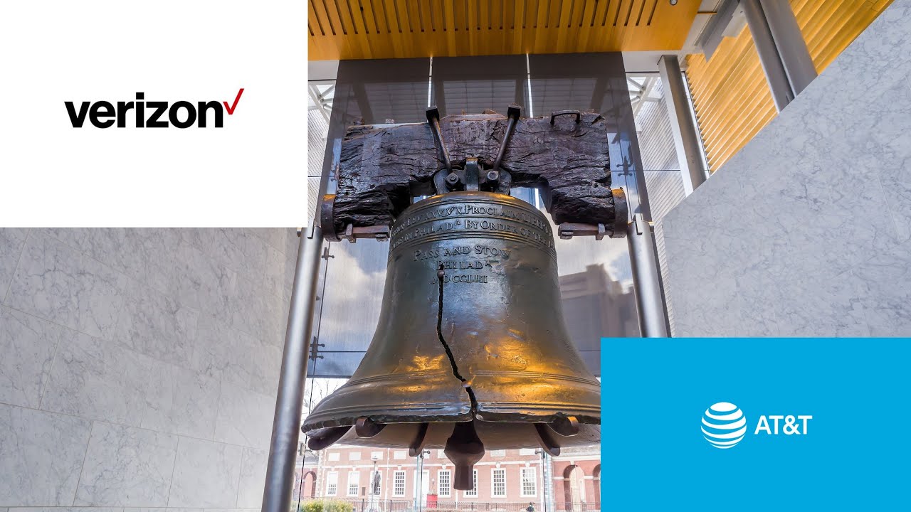 Philadelphia, PA Verizon VS AT&T speed testing at the Liberty Bell