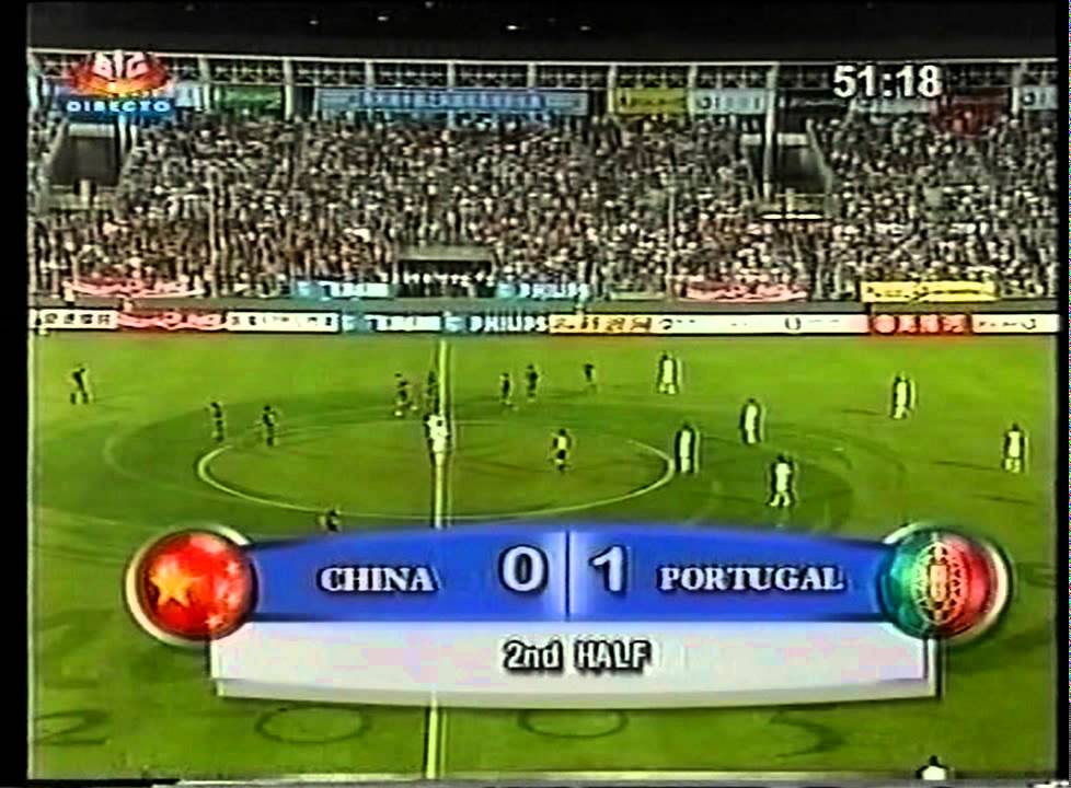 China 0 vs Portugal 2 - Maio 2002
