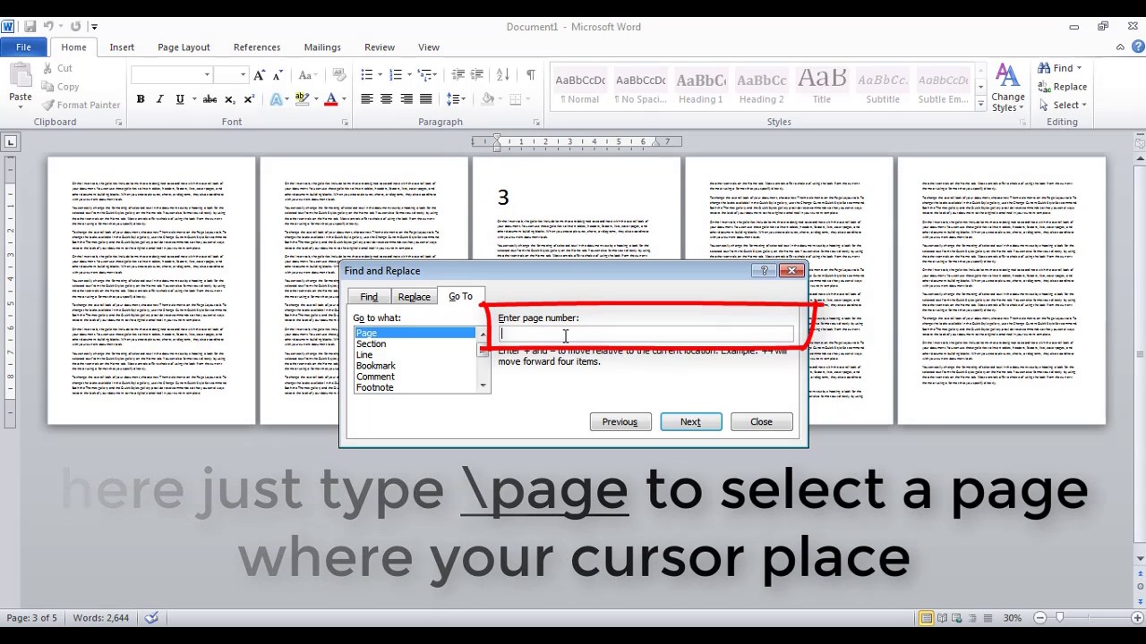 delete a page in microsoft word 2010