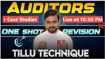 Law Live Auditors One Shot and Case Studies - 10:30 PM