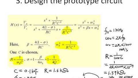 Design Procedure for a High Q Band-Reject Filter